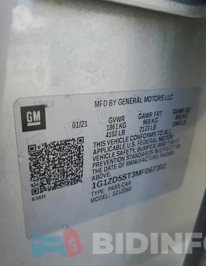 1G1ZD5ST3MF067302 Photo# 13