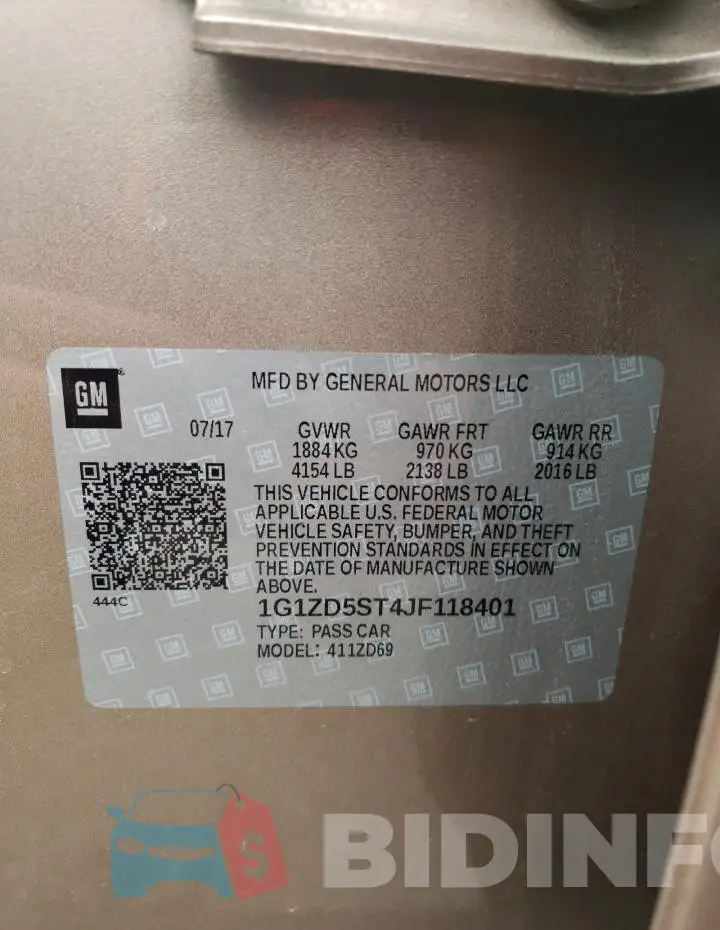 1G1ZD5ST4JF118401 Photo# 12