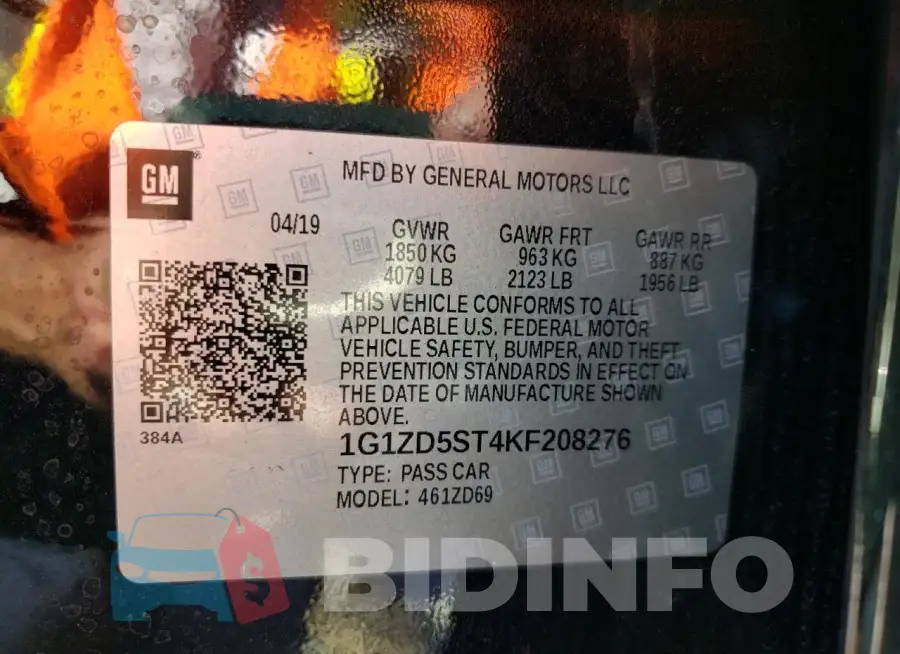 1G1ZD5ST4KF208276 Photo# 12