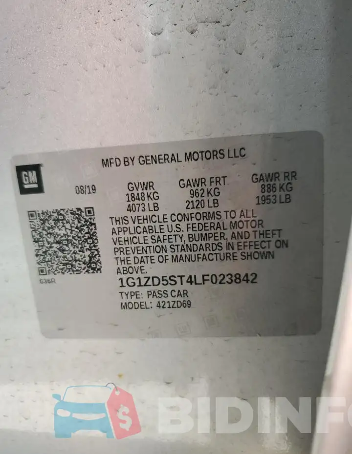1G1ZD5ST4LF023842 Photo# 12