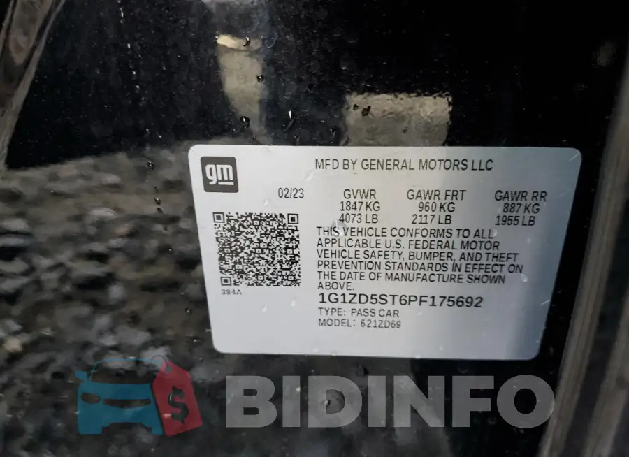 1G1ZD5ST6PF175692 Photo# 12