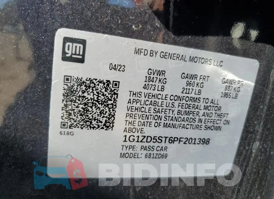 1G1ZD5ST6PF201398 Photo# 12