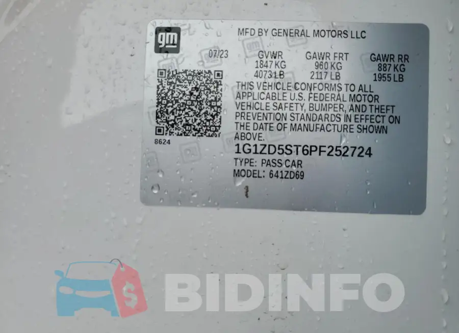 1G1ZD5ST6PF252724 Photo# 12