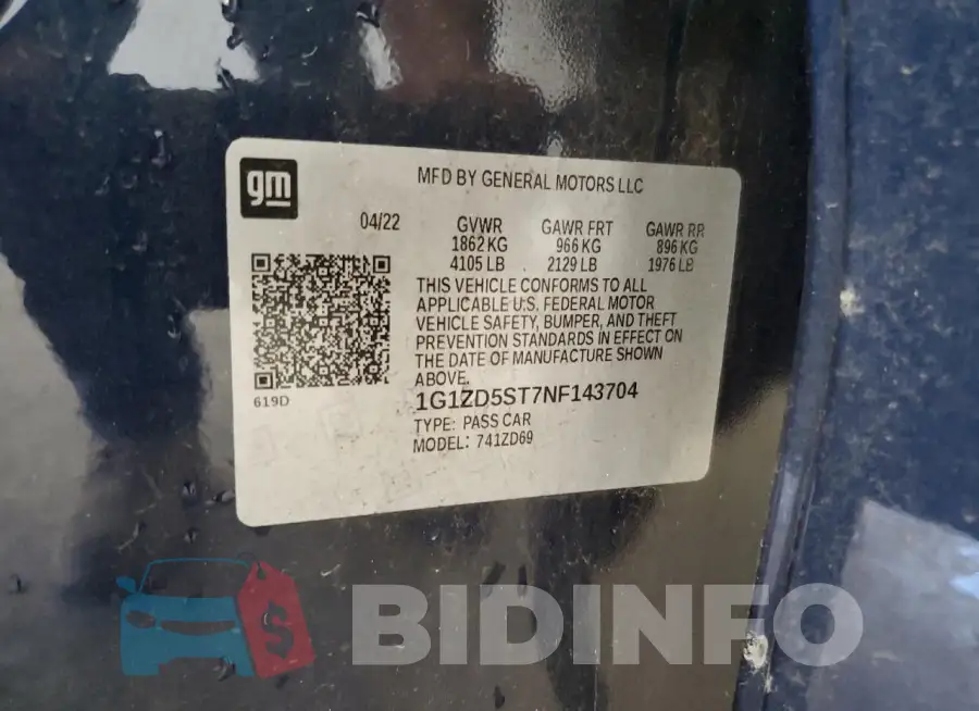 1G1ZD5ST7NF143704 Photo# 12