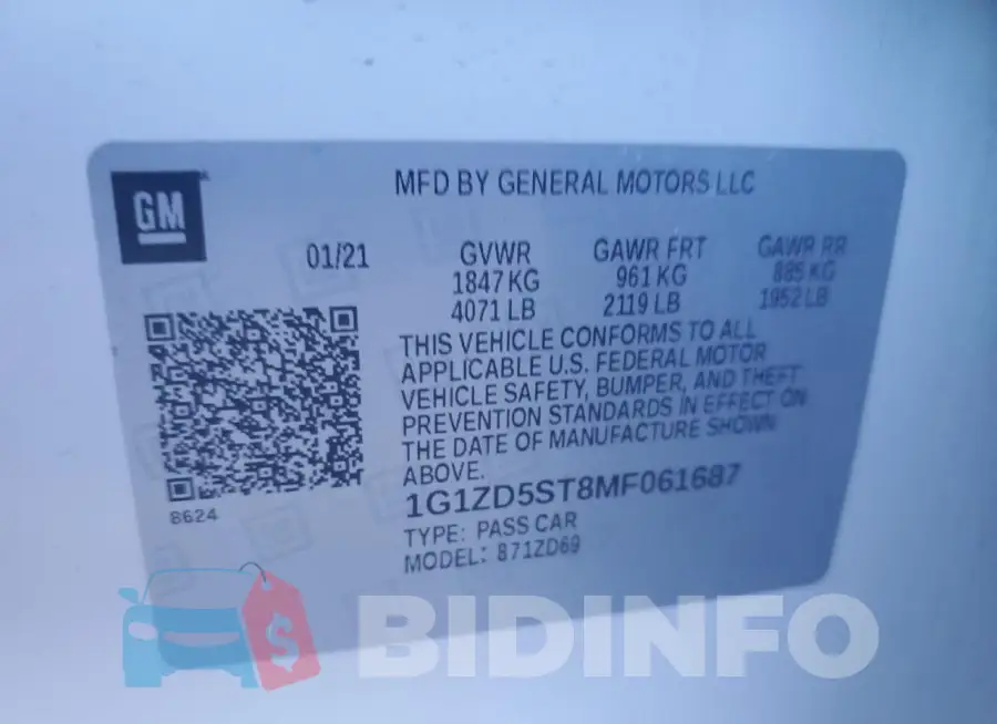 1G1ZD5ST8MF061687 Photo# 12
