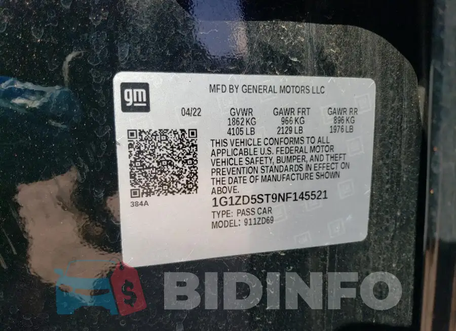 1G1ZD5ST9NF145521 Photo# 13