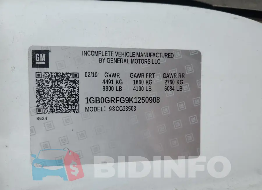 1GB0GRFG9K1250908 Photo# 13