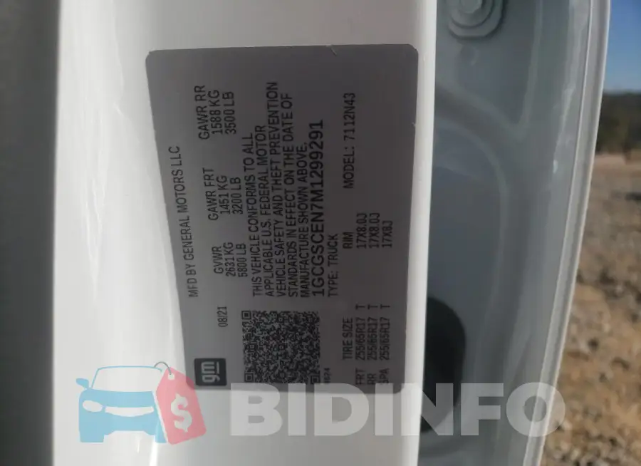 1GCGSCEN7M1299291 Photo# 12