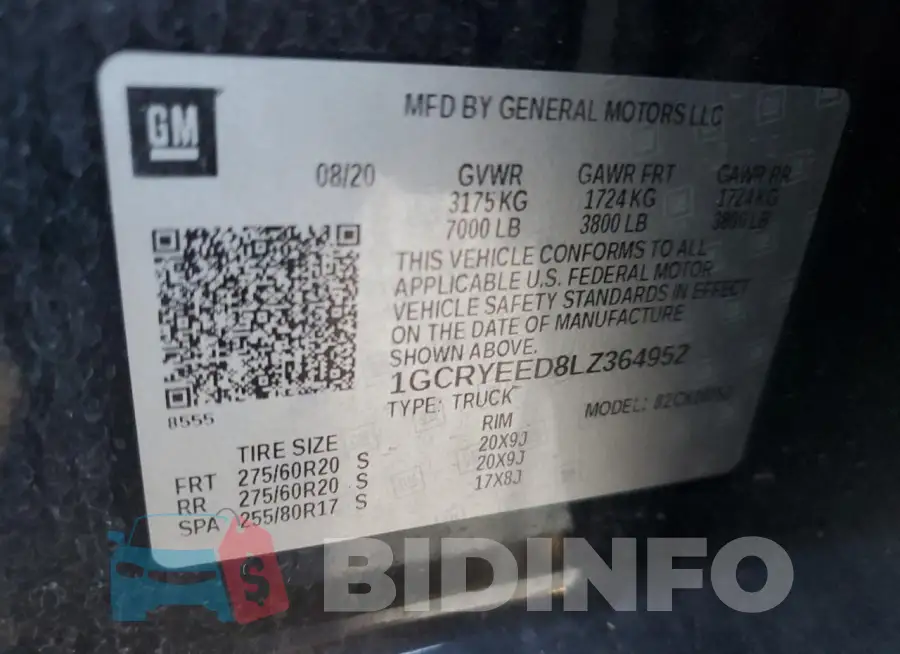 1GCRYEED8LZ364952 Photo# 12