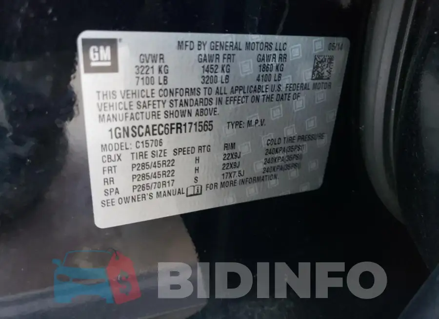 1GNSCAEC6FR171565 Photo# 12
