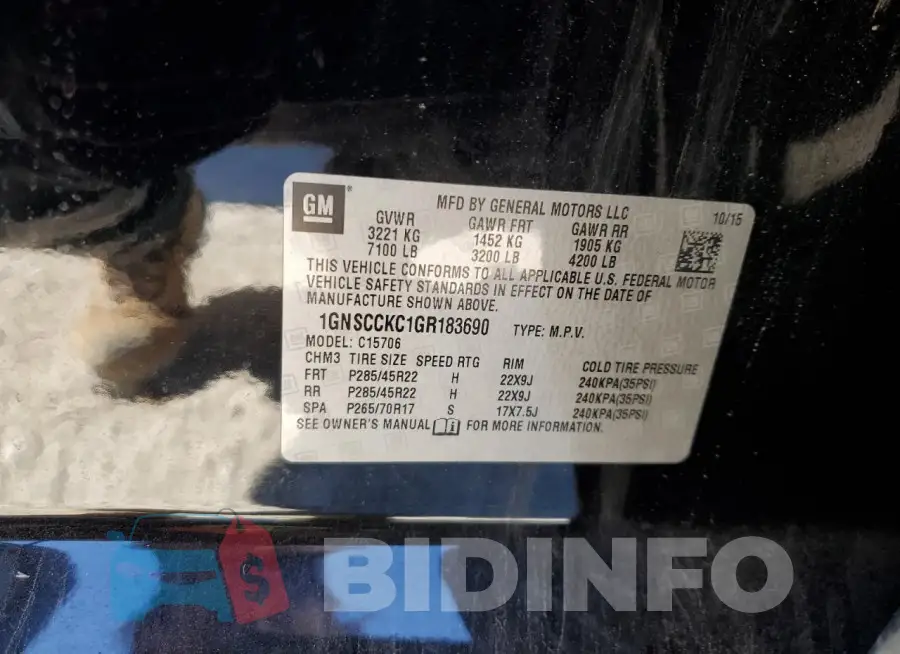 1GNSCCKC1GR183690 Photo# 13