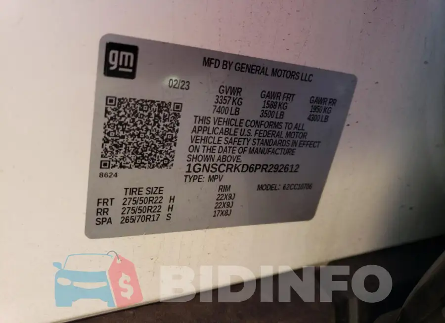 1GNSCRKD6PR292612 Photo# 12