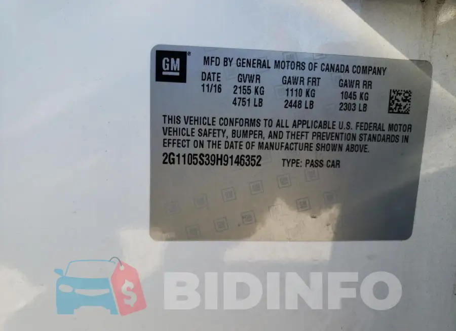 2G1105S39H9146352 Photo# 12