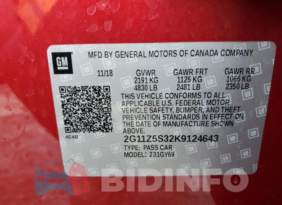 2G11Z5S32K9124643 Photo# 12