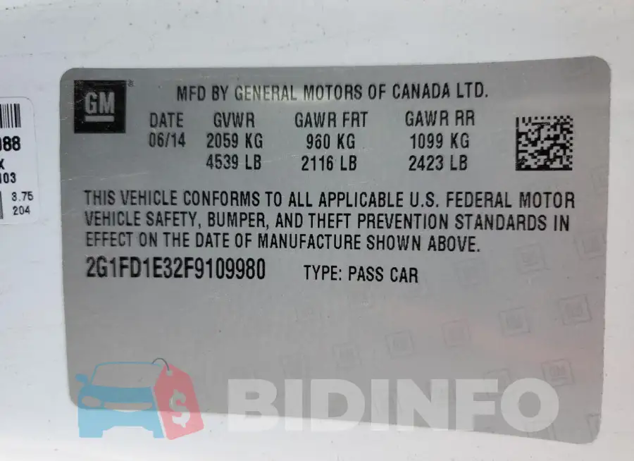 2G1FD1E32F9109980 Photo# 13