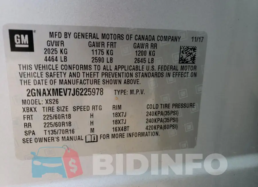 2GNAXMEV7J6225978 Photo# 13