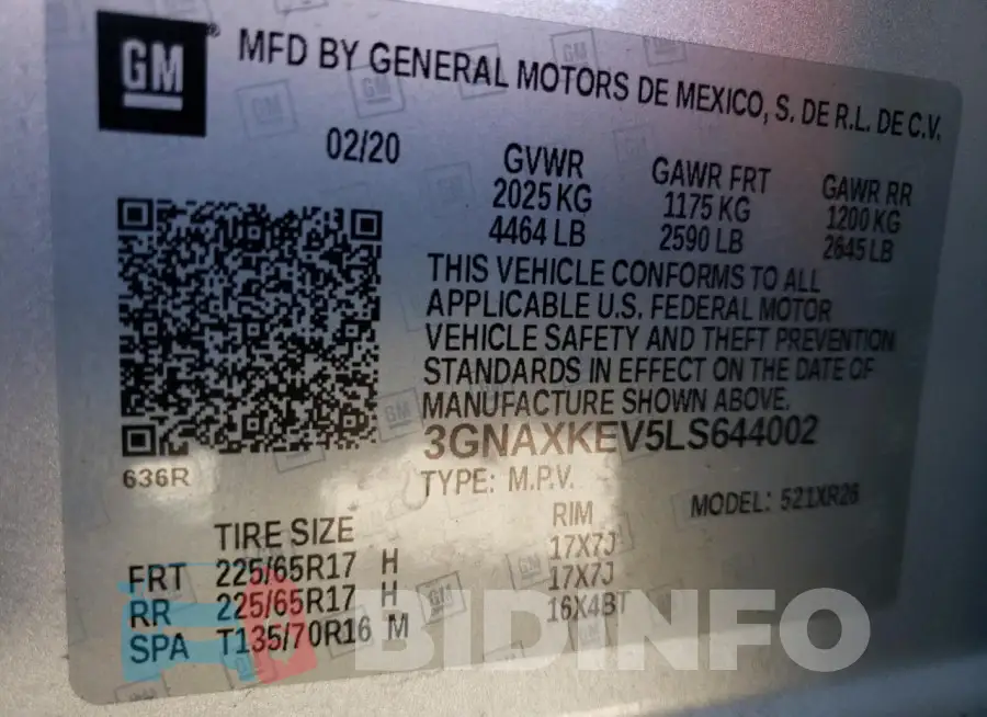 3GNAXKEV5LS644002 Photo# 13