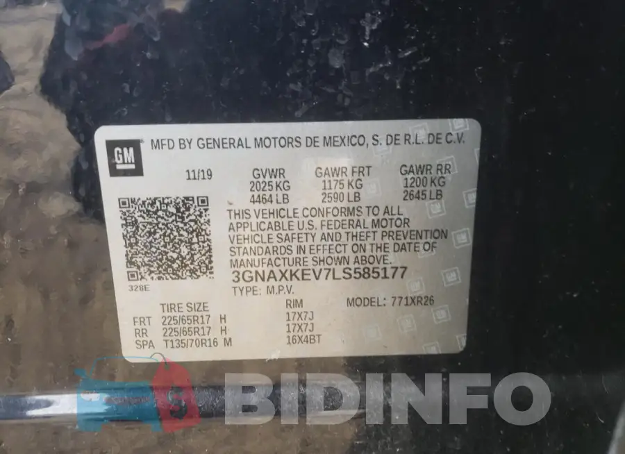 3GNAXKEV7LS585177 Photo# 13