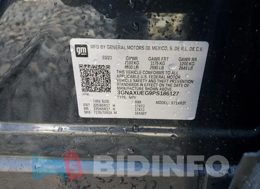 3GNAXUEG9PS186127 Photo# 12