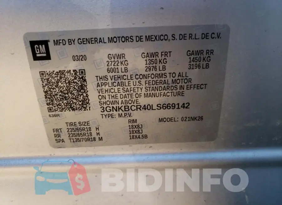 3GNKBCR40LS669142 Photo# 12