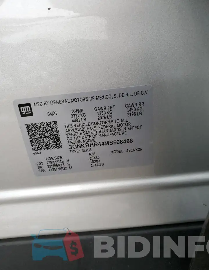 3GNKBHR44MS568488 Photo# 12
