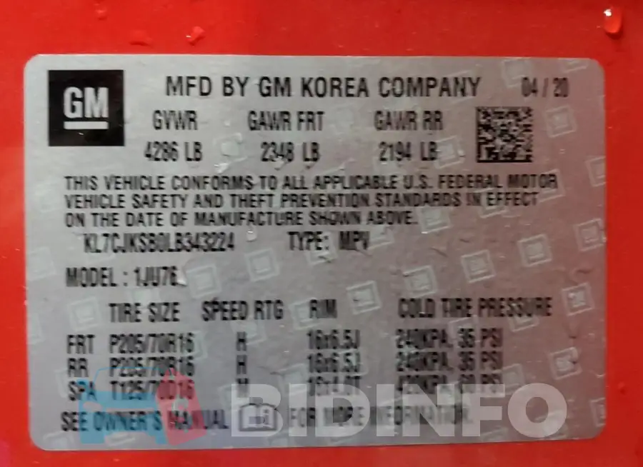 KL7CJKSB0LB343224 Photo# 14