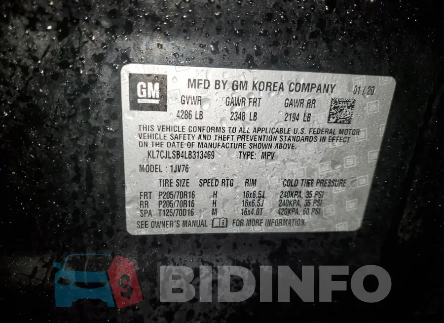 KL7CJLSB4LB313469 Photo# 14