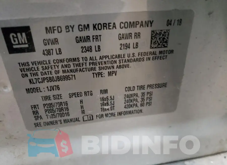 KL7CJPSB0JB699571 Photo# 13