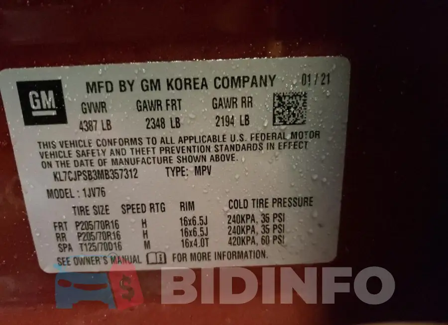 KL7CJPSB3MB357312 Photo# 14