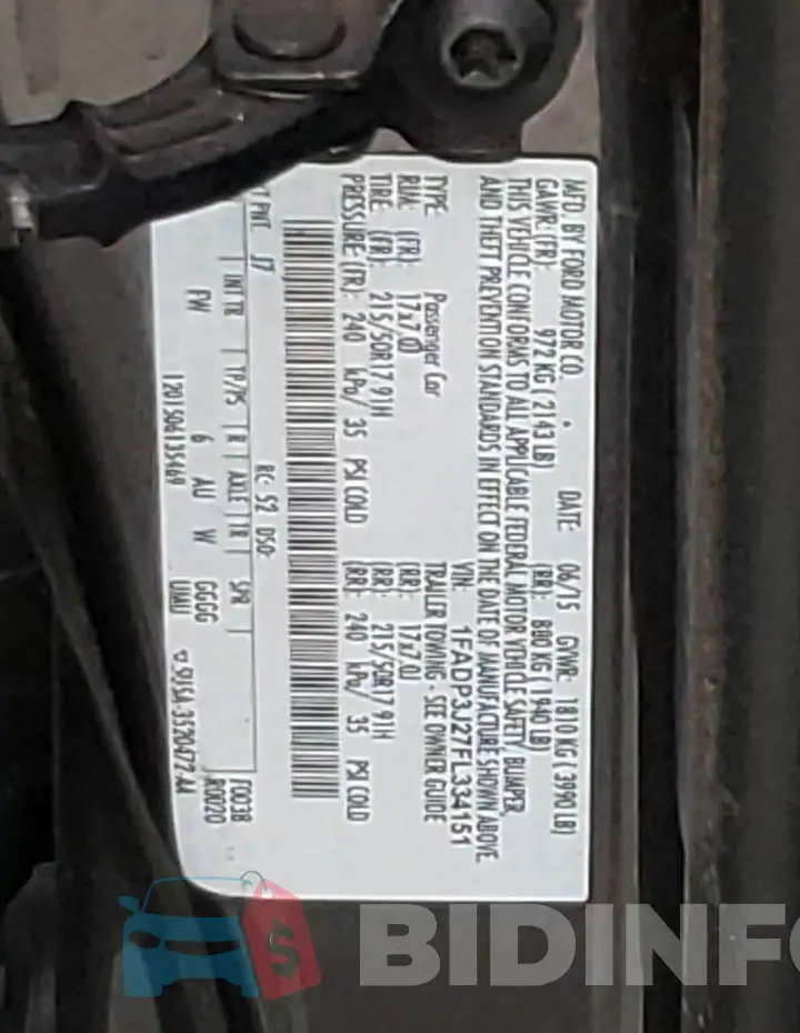 1FADP3J27FL334151 Photo# 12