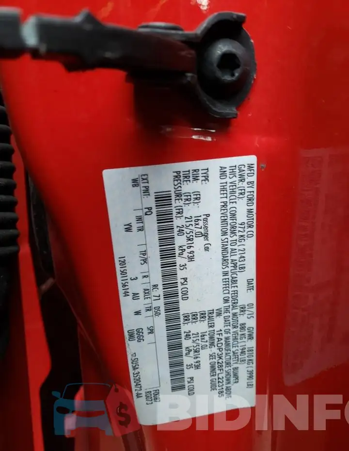 1FADP3K28FL223185 Photo# 12