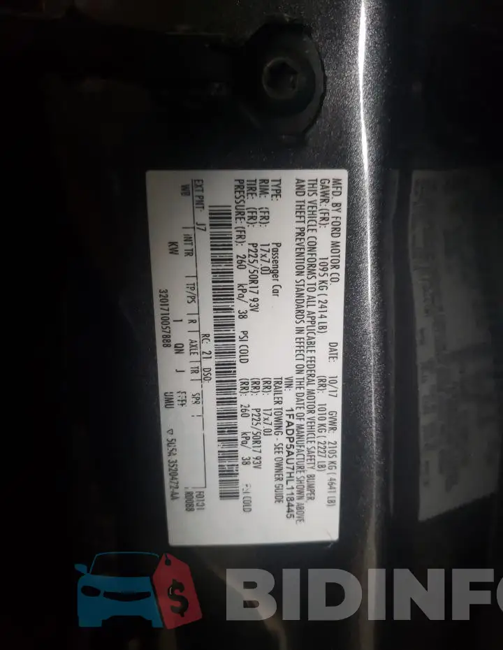 1FADP5AU7HL118445 Photo# 13