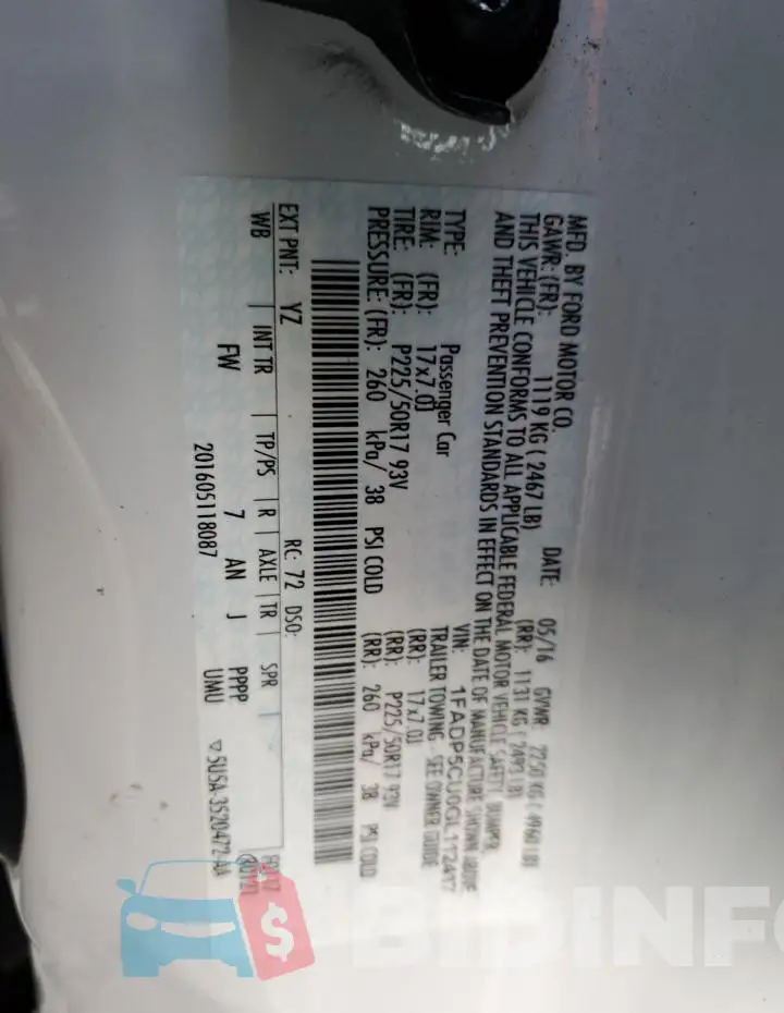 1FADP5CU0GL112417 Photo# 14