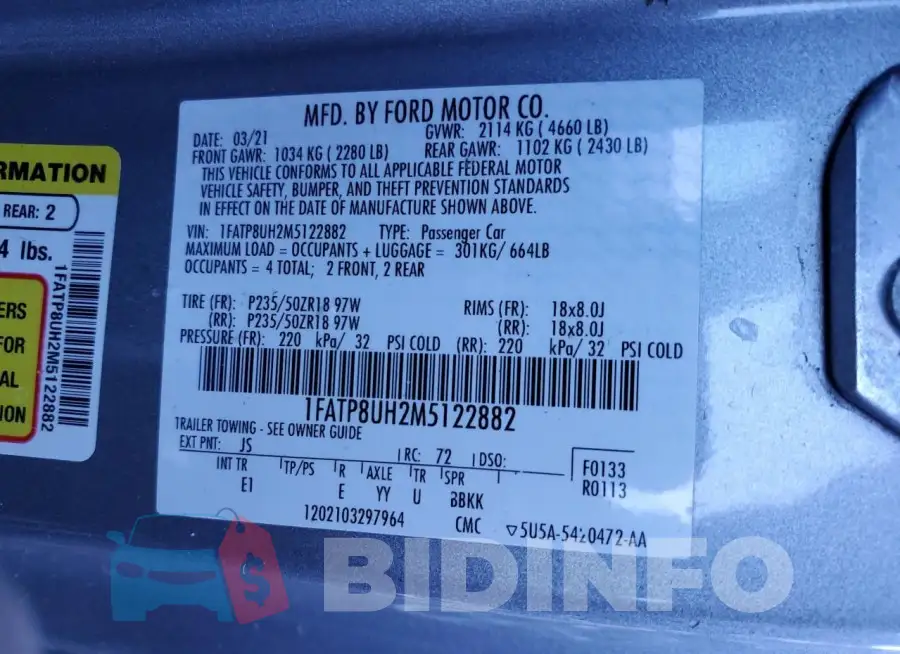 1FATP8UH2M5122882 Photo# 12
