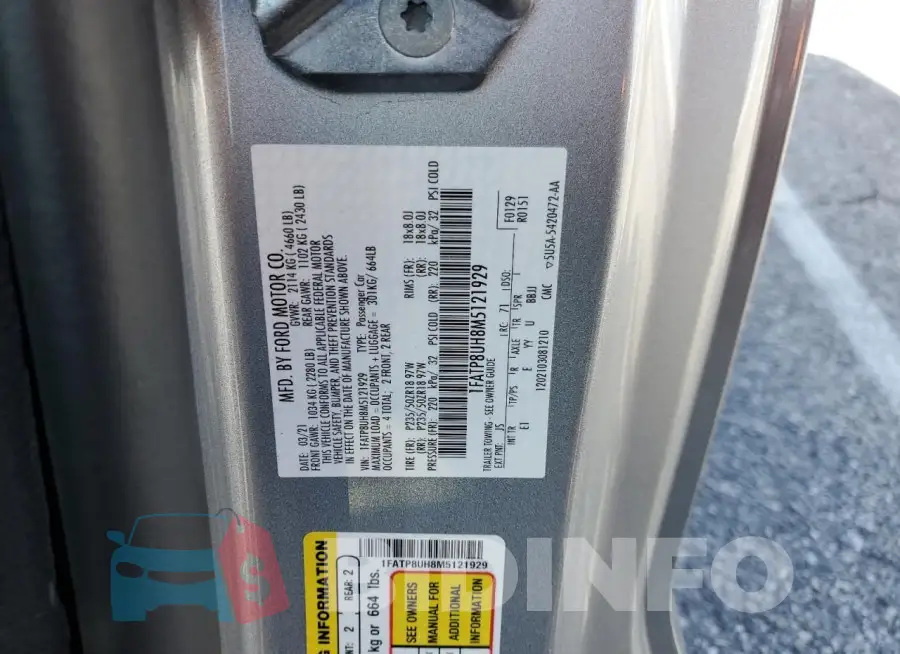 1FATP8UH8M5121929 Photo# 12