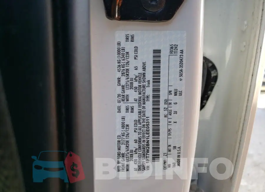 1FT7W2BN1LEE05311 Photo# 13