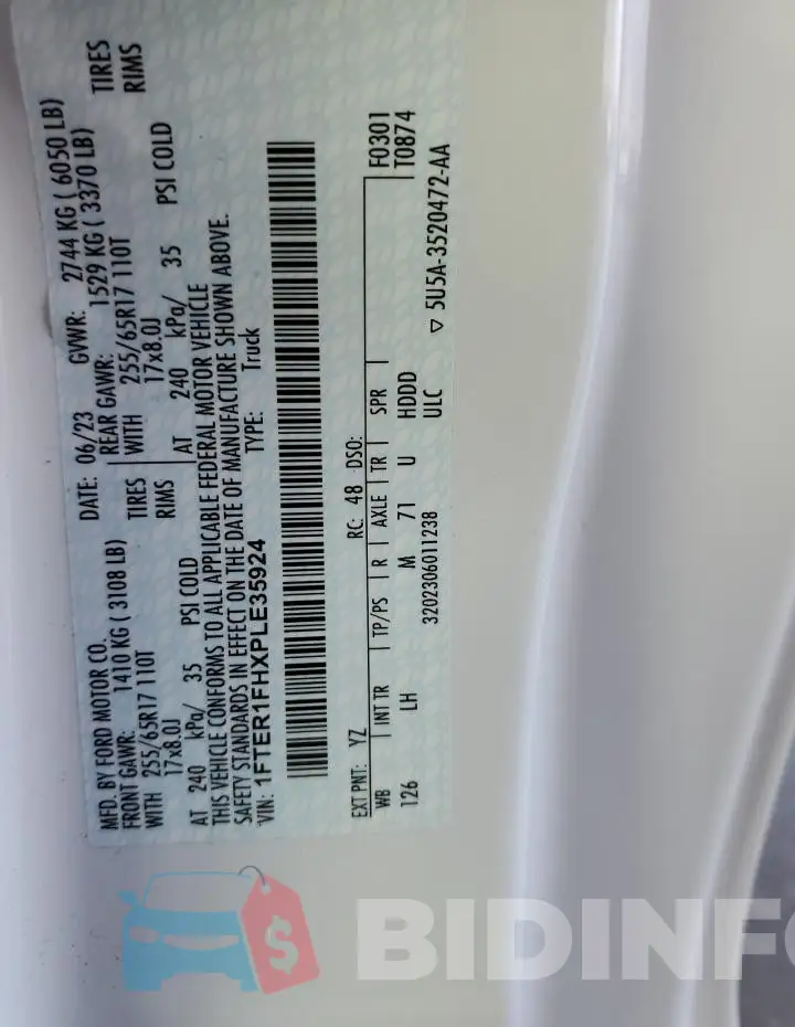 1FTER1FHXPLE35924 Photo# 12
