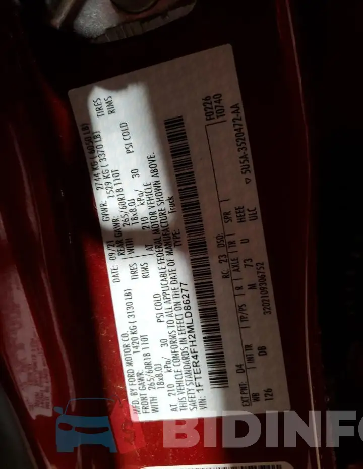 1FTER4FH2MLD86277 Photo# 12