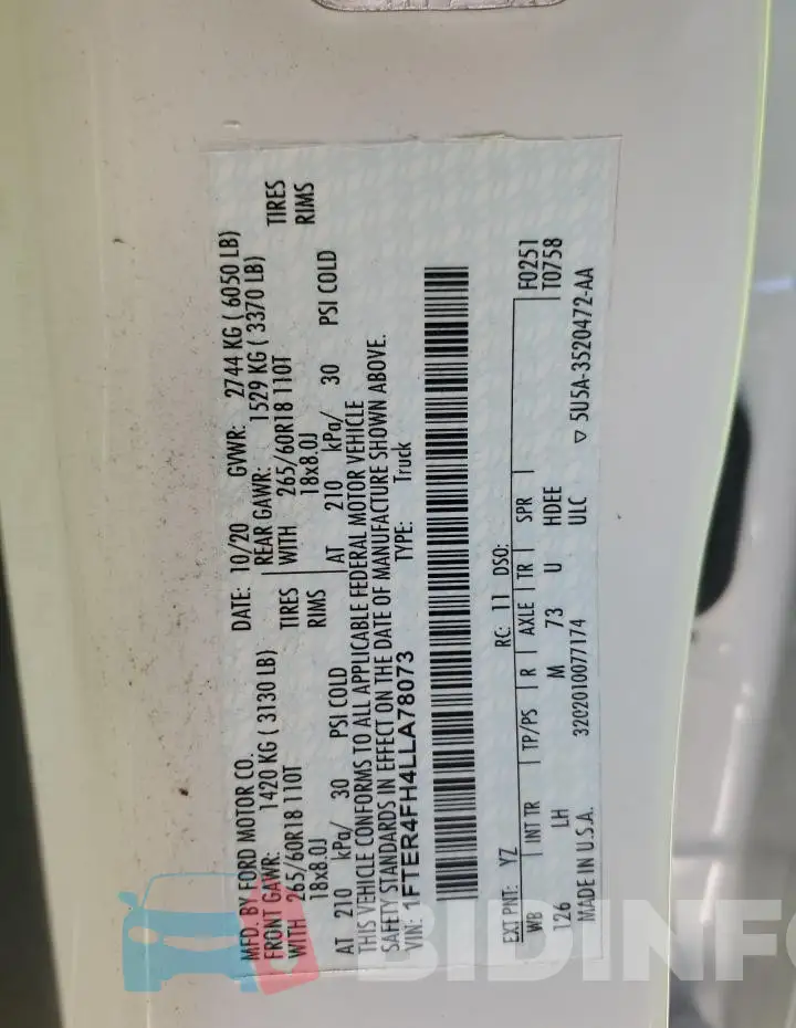 1FTER4FH4LLA78073 Photo# 12