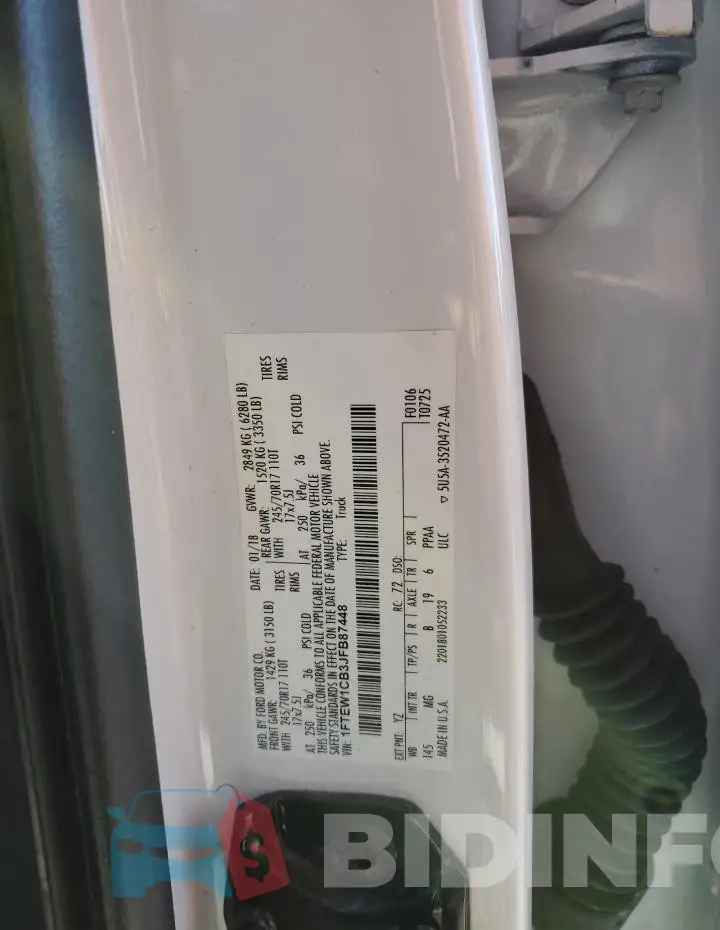1FTEW1CB3JFB87448 Photo# 12
