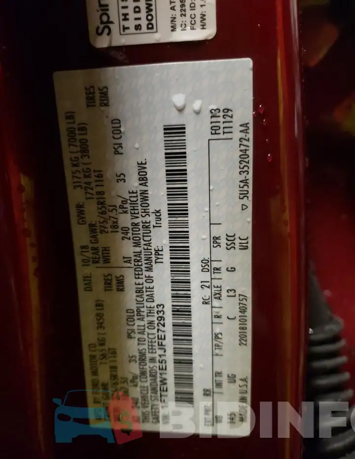 1FTEW1E51JFE72933 Photo# 12