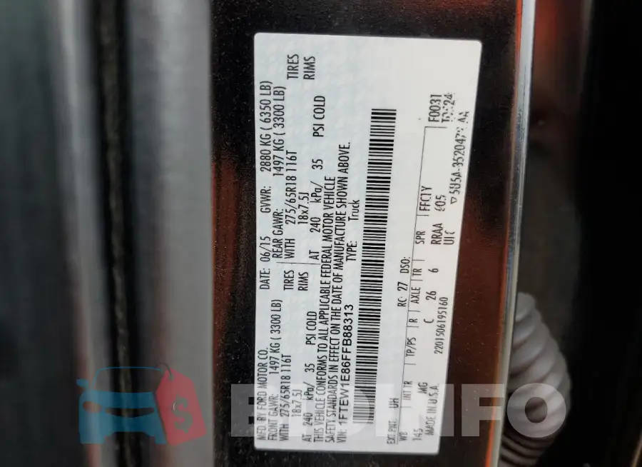 1FTEW1E86FFB88313 Photo# 12