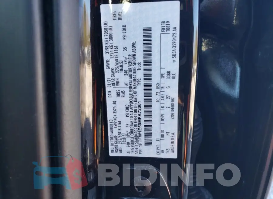 1FTFW1E50MFA72001 Photo# 12
