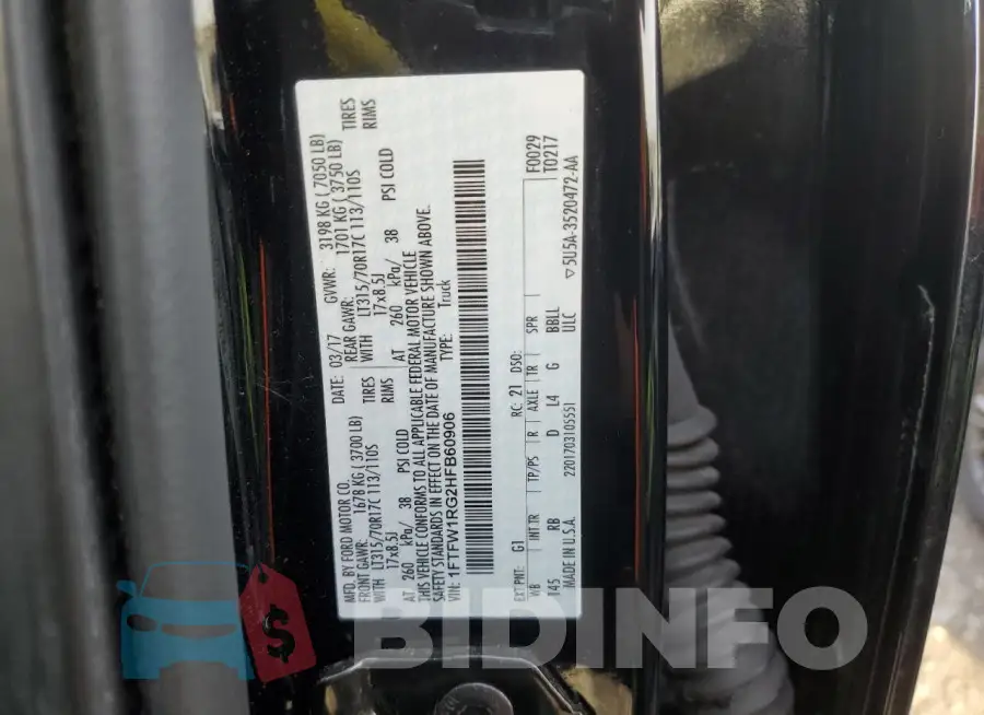 1FTFW1RG2HFB60906 Photo# 12