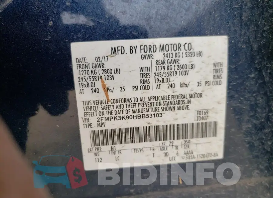 2FMPK3K90HBB53103 Photo# 13