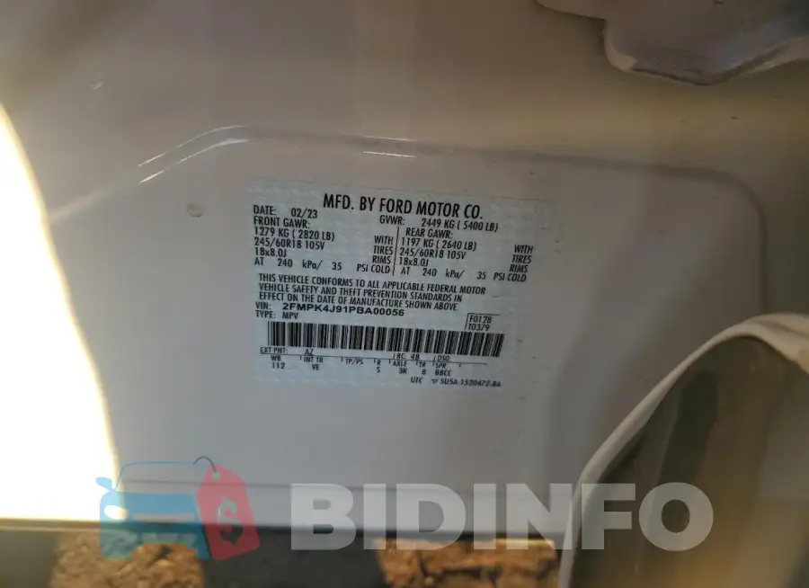 2FMPK4J91PBA00056 Photo# 12