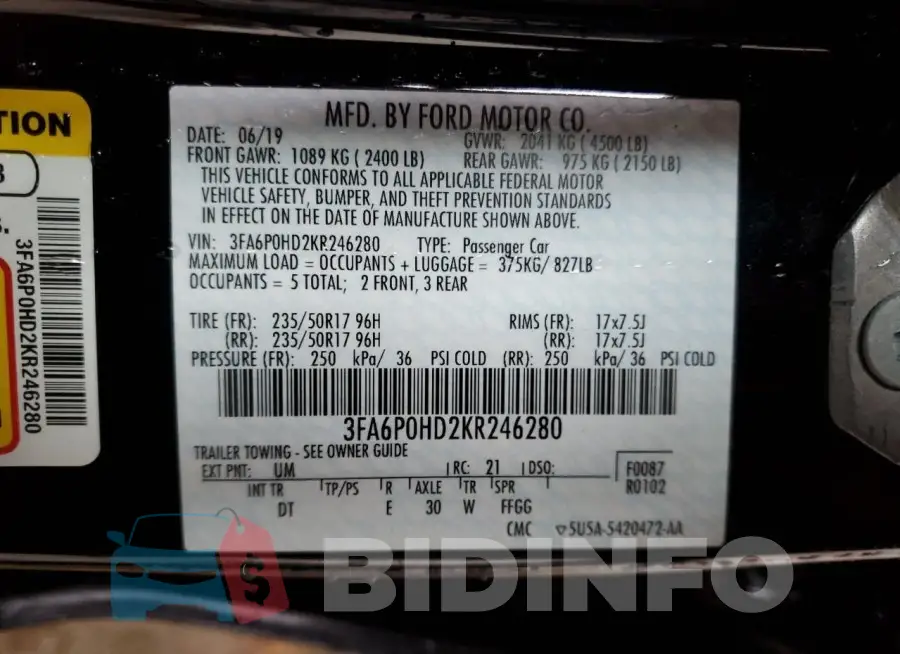 3FA6P0HD2KR246280 Photo# 12