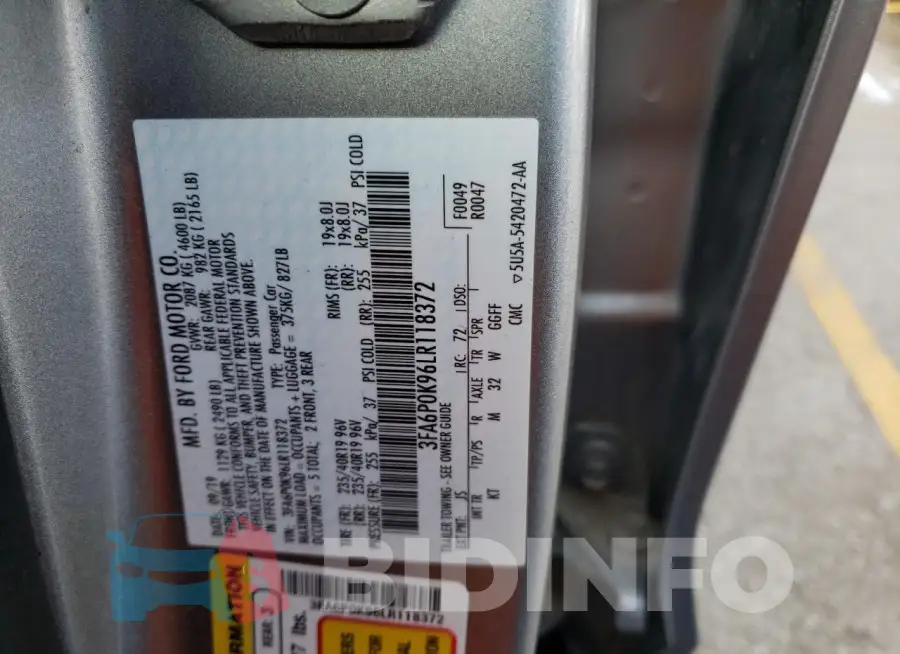 3FA6P0K96LR118372 Photo# 12