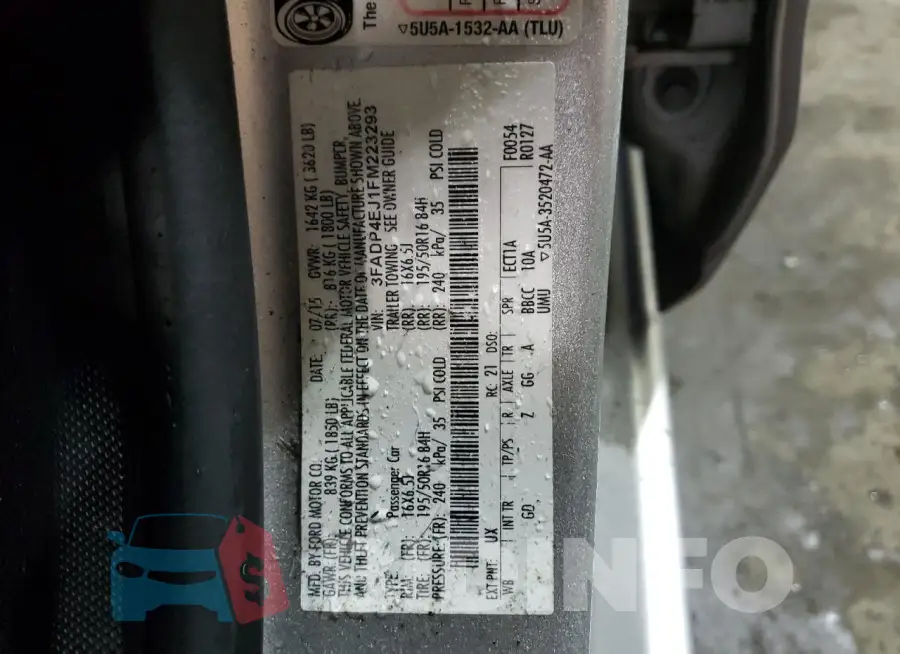 3FADP4EJ1FM223293 Photo# 12