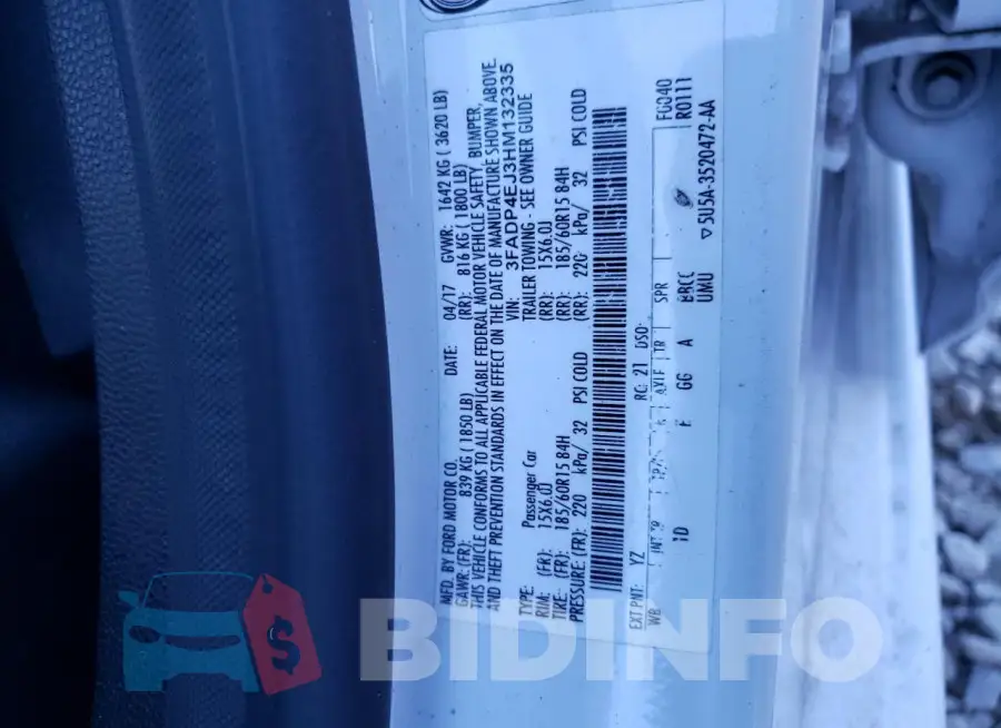 3FADP4EJ3HM132335 Photo# 12